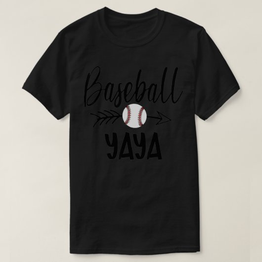Baseball Yaya Cute Arrow vaders moeders Da's T-shirt (Design voorkant)