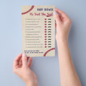 Baseball zei dat ze het Baby shower zei: "Game" Flyer (Hand)