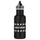 Baseball, zwart, naam, waterfles  (Rechts)
