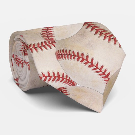 Baseballachtergrond Stropdas (Opgerold)