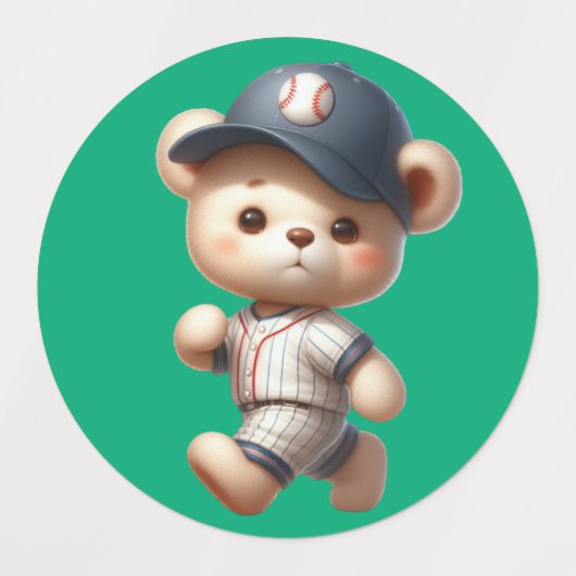 Baseballberen 1 labels (Design 2)