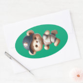 Baseballberen 1 ovale sticker (Envelop)
