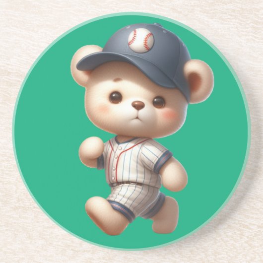 Baseballberen 1 zandsteen onderzetter (Voorkant)
