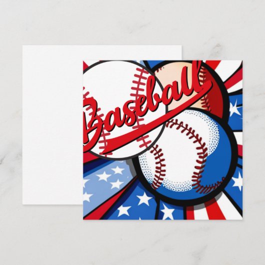 Baseballdagen Feestdagenkaart (Voorkant / Achterkant)