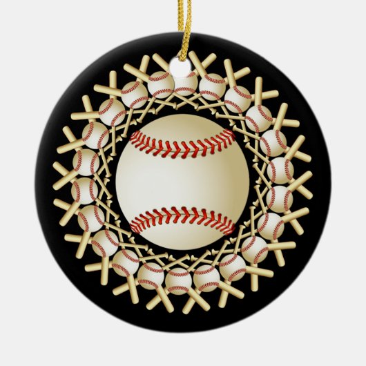 BASEBALLEN EN BATS ORNAMENT (Voorkant)