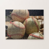 Baseballen en handschoen legpuzzel (Horizontaal)