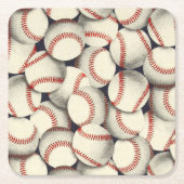 Baseballen en Masse Kartonnen Onderzetters (Voorkant)