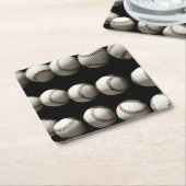 Baseballen Kartonnen Onderzetters (Schuin)