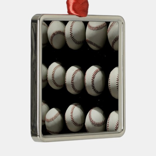 Baseballen Metalen Ornament (Rechts)