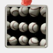 Baseballen Metalen Ornament (Voorkant)