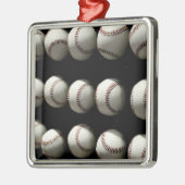 Baseballen Metalen Ornament (Links)