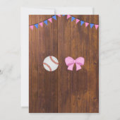 Baseballen of bogen gender onthullen uitnodiging (Achterkant)