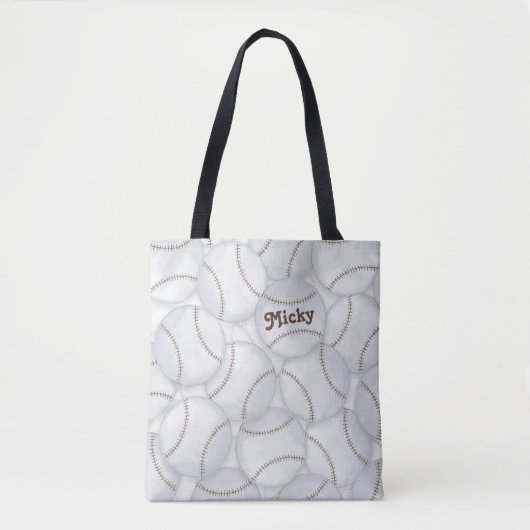 Baseballen Tote Bag (Voorkant)