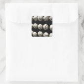 Baseballen Vierkante Sticker (Tas)