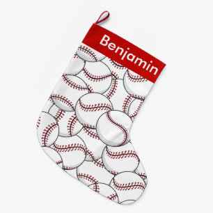 Baseballetjes Design Large Kerstmis Stocking Grote Kerstsok