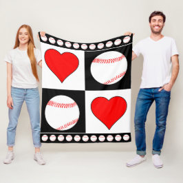 Baseballetjes en hartstikke luxe blikvanger voor v fleece deken