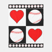 Baseballetjes en hartstikke luxe blikvanger voor v fleece deken (Voorkant)