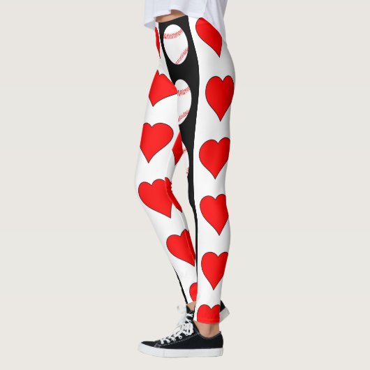 Baseballetjes en hartverwarmingen - Verticaal zwar Leggings (Links)