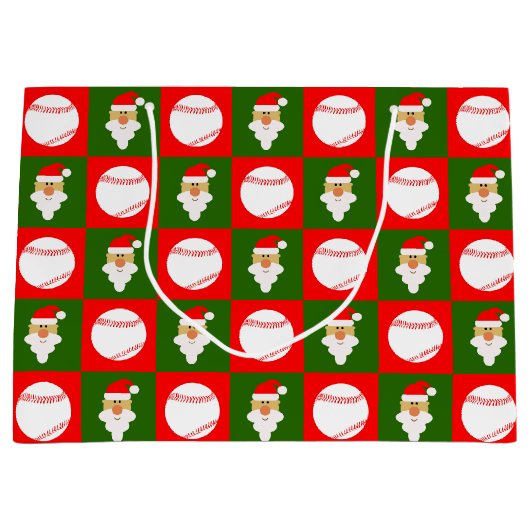 Baseballetjes en kerstbal voor kerstmis groot cadeauzakje (Voorkant)