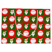 Baseballetjes en kerstbal voor kerstmis groot cadeauzakje (Achterkant)