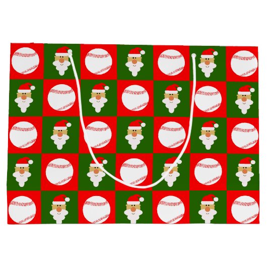 Baseballetjes en kerstbal voor kerstmis groot cadeauzakje (Achterkant)
