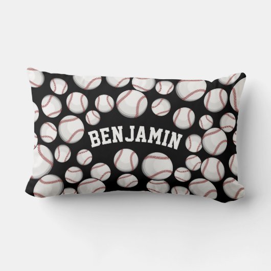 Baseballetjes met de aangepaste tas, zwart kussen (Achterkant)