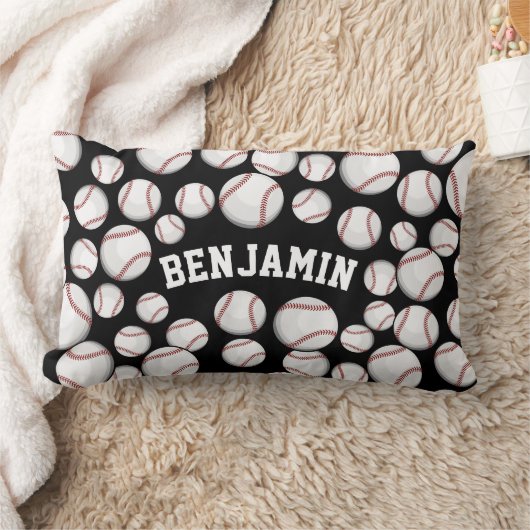Baseballetjes met de aangepaste tas, zwart kussen (Deken)