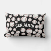 Baseballetjes met de aangepaste tas, zwart kussen (Voorkant)