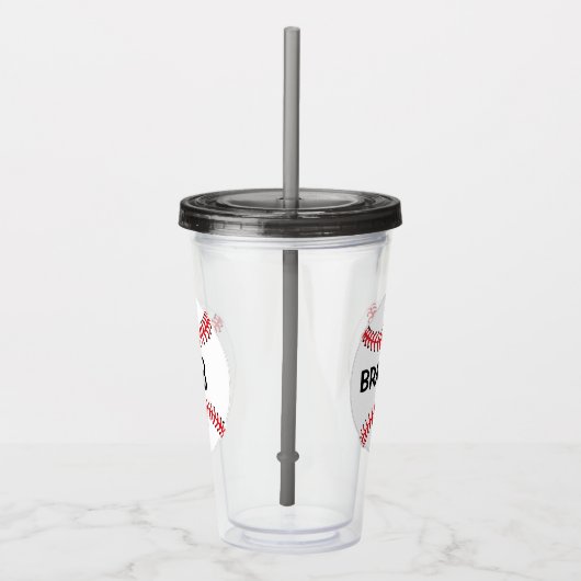 Baseballetjes Sport Acrylknollen Acryl Drinkbeker (Rechts)