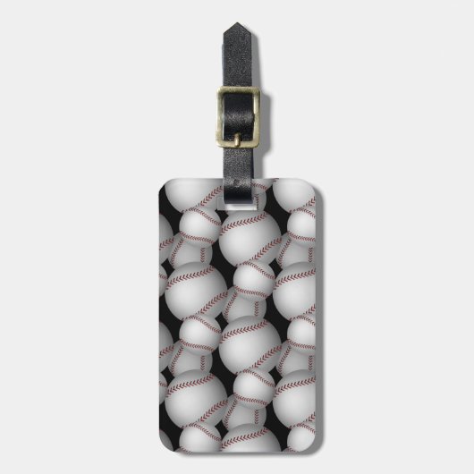 Baseballetpatroon Bagagelabel (Voorkant verticaal)