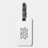 Baseballetpatroon Bagagelabel (Achterkant verticaal)