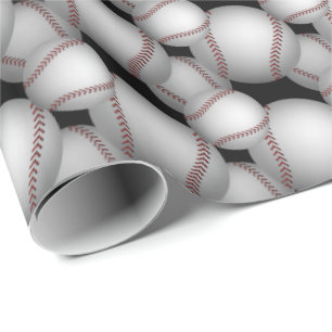 Baseballetpatroon Cadeaupapier