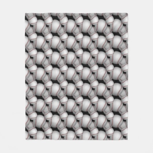 Baseballetpatroon Fleece Deken (Voorkant)