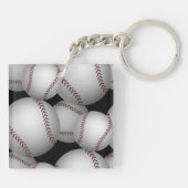 Baseballetpatroon Sleutelhanger (Achterkant)