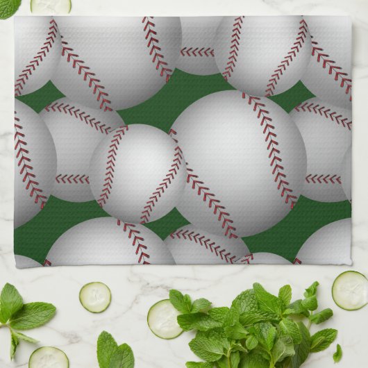 Baseballetpatroon Theedoek (Gevouwen)