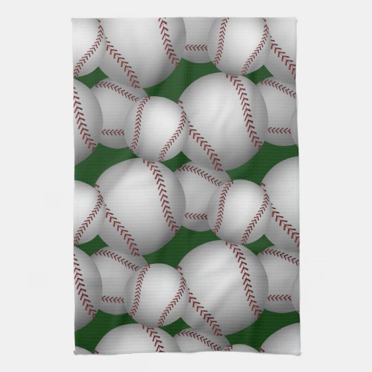Baseballetpatroon Theedoek (Verticaal)