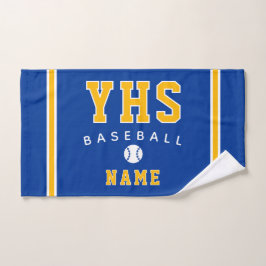 Baseballicoon, aangepaste naam & school, teamcadea handdoek