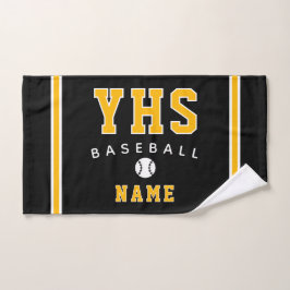 Baseballicoon, aangepaste naam & school, teamcadea handdoek