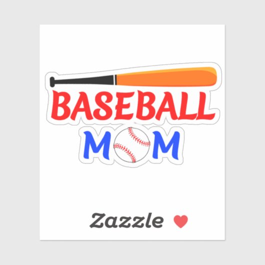 Baseballmoeder Sticker (Vel)