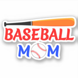 Baseballmoeder Sticker