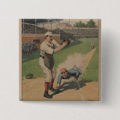 Baseballposterknop Vierkante Button 5,1 Cm (Voorkant)