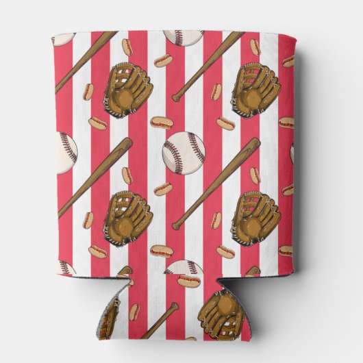 Baseballs, Bats & Hot Dogs Koelboxxen Blikjeskoeler (Achterkant)