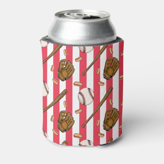 Baseballs, Bats & Hot Dogs Koelboxxen Blikjeskoeler (Blikje Achterkant)