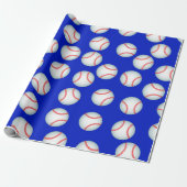 Baseballs Cadeaupapier (Uitgerold)