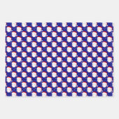 Baseballs Draag Santa's Pet & Sneeuwvlokken Kleurr Inpakpapier Vel (Voorkant 3)