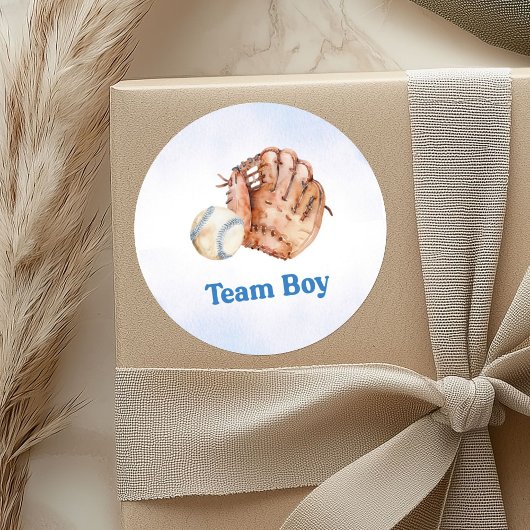 Baseballs en Bows Gender Reveal Team Boy Sticker