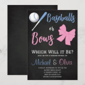 Baseballs of strikken Geslacht onthullen Kaart (Voorkant / Achterkant)