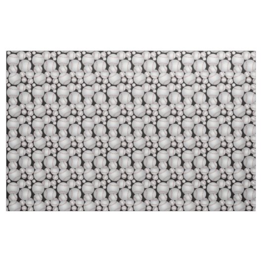Baseballs Pattern Grey Stof (Yard (91,4 cm))