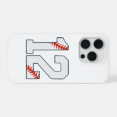 Baseballshirt Rugnummer 12 iPhone Hoesje (Achterkant horizontaal)