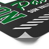 Baseballspeler Aangepaste Foto Jersey Nummer Groen Poster (Hoek)